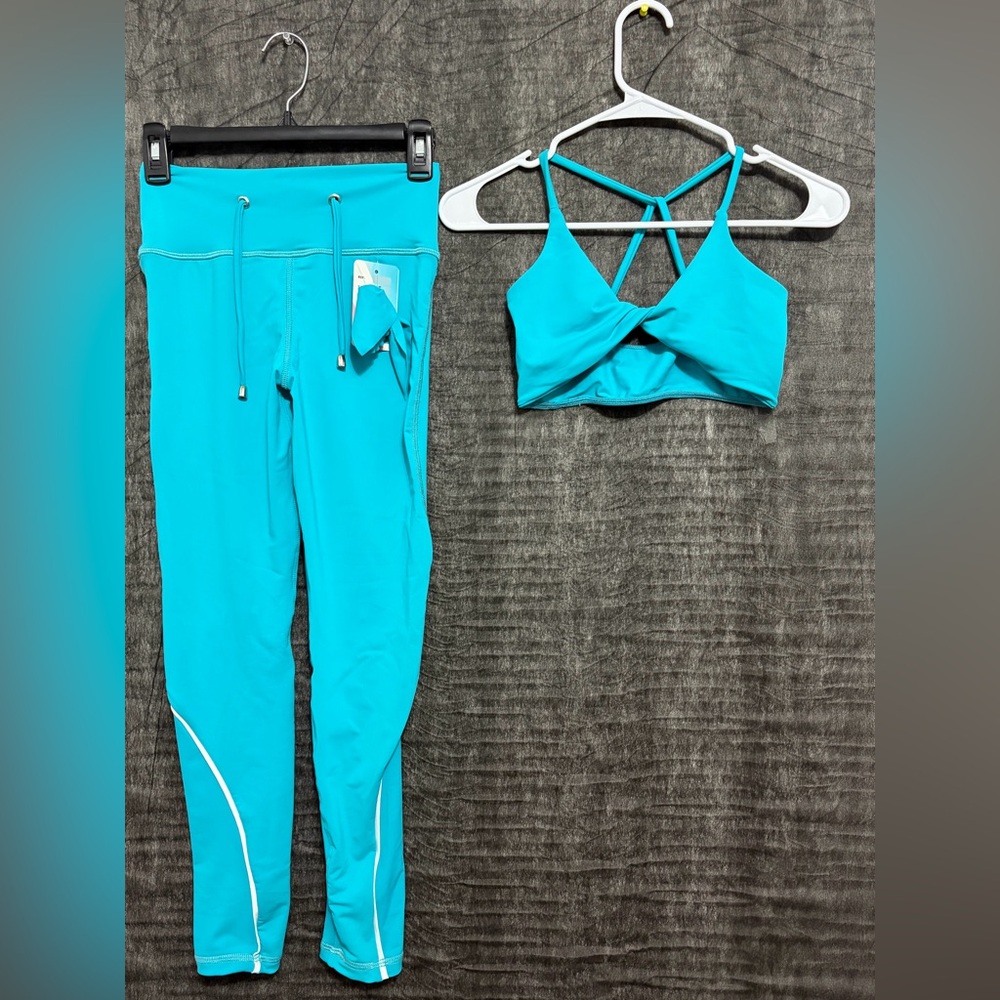 JESFER Activewear Set Leggings & Sports Bra Women’s Size S NWT(A227)&✨
